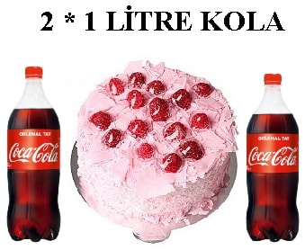 Frambuazlı Yaş Pasta ve 2 Litre Cola Avantajı pasta