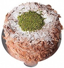 Premium Seri 6-9 Kişilik Çikolatalı Fıstıklı Buket pasta