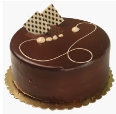 İki veya Üç Kişilik İdeal Boy Yuvarlak Çikolatalı Pasta