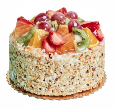 4 kişilik Karışık Meyveli yaş pasta Yuvarlak pasta pasta siparişi