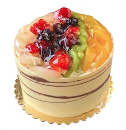 4 ile 6 kişilik karışık mevsim meyveli yaş pasta pasta siparişi